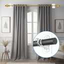 No Drill Curtain Rod Bracket Holders, (8 Pack) Adjustable Self Adhesive Curtain Hooks, No-Nail Stick on Wall Curtain Rod Hangers for Bathroom Bedroom Kitchen and Livingroom