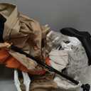 3 Pack Hanging Halloween Skeleton Ghosts Decor - Grim Reapers Flying Ghost with Adjustable Arms for Haunted House Prop Party Indoor Halloween Decorations Outdoor