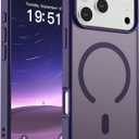 SUPFINE Magnetic for iPhone 17 Pro Max Case (Compatible with MagSafe)(Military Grade Drop Protection) Translucent Matte Shockproof with Anti-Fingerprint Phone Cover 2025,Dark Purple