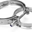 4'' S400 S480 Exhaust V-Band Flange Clamp Kit with Stainless Steel Reducer, Fit for S400SXE S475 S463 S467 SX-E SX T4 Housing