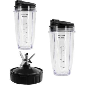 10cm Diameter 6 Fins Extractor Blades Replacement Part with 24OZ Cups for Ninja Blender Only fit for Nutri Ninja Auto iQ BL450-70 BL451-70 BL454-70 BL455-70 BL482-70