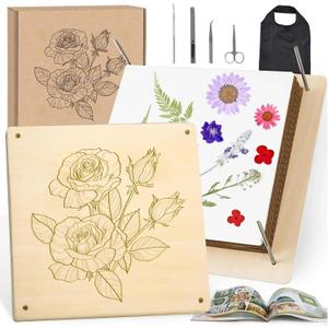 GTQYYF Extra Large Flower Press Kit 10.8 x10.8 inches with Storage Bag,Solid Wood Flower Press Kit - DIY Arts and Craft Kit 10 -Layers, Ideal Gift for Flower & Plant Lovers