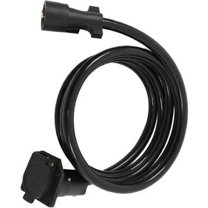 10 Feet 7 Way Trailer Extension Cord 7 Way Trailer Plug Extension Double Prongs Connector for Truck Camper RV Cable Wire
