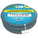 U.S. Pool Supply Pool Vacuum Hose - 1-1/2" x 30' Professional Heavy Duty Pool Hose for Inground, Spiral Wound with Kink-Free Swivel Cuff - Connect to Vacuum Heads, Skimmer, Cleaner, Filter Pump Inlet