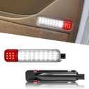 2 PCS Car LED Warning Anti-collision Light, 6.18" x 1.26" x 1.22" Fireproof PC Shell Vehicle Side Door Panel Welcome Light, for Chevrolet Taher Silverado Saaban GMC Cadillac Hummer (White)