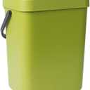 Hanging Small Trash Can with Lid Under Sink for Kitchen, 5 L/ 1.3 Gallons Plastic Waste Basket,Food Waste Bin,Kitchen Compost Bin for Counter Top,Bathroom/Office (Green)