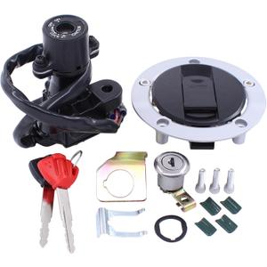 MOTOKU Ignition Switch Fuel Tank Gas Cap Seat Lock with 2 Keys for Suzuki GSXR 600 750 2008-2024, GSXR 1000 2005-2016