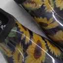 Sloggers Original Waterproof Rain and Garden Shoe for Women– Outdoor Slip-On Garden Clog - Made in The USA with Premium Comfort Insole and Arch Support - Sunflower Print Black, Size 7