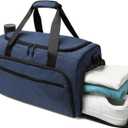 Gym Bag for Men Women, Small Fitness Workout Sports Bag with Wet Pocket & Shoes Compartment, Water Resistant Overnight Weekender Duffel Bag (Blue)