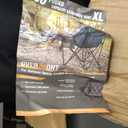 Overmont Oversized XL Camping Chair for Adults - 400lbs Support Heavy-Duty Padded Folding Chair with Side Pocket Cup Holder Cooling Bag for Outdoor Sports Garden Beach Fishing Lawn Black