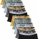 LuxeCore Men's Breathable Boxer Briefs 10-Pack - Airflow Anti-Friction, Moisture Wicking Quick-Dry Underwear Multipack M
