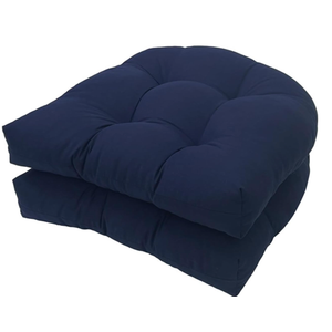 Outdoor Chair Cushions 2-Pack Replacement Cushions for Rattan Chairs & Swing Chairs Comfortable Patio Seat Cushions Waterproof Blue Garden Pillow