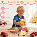 Dancing Giraffe Toy Stuffed Animal Toddlers Gifts for Baby Toys Singing Song Toddlers Toy Repeats What You Say Glowing Musical Toy for Baby Birthday Gift Groovy Giraffe Toy