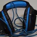 PHOINIKAS Gaming Headset, PS5 Headset for PS4, Xbox One, PC, Laptop, Switch, Over Ear Gaming Headphones Noise-Cancelling Mic, Bass Surround - Blue
