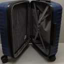 Amazon Basics 21" Hardside Carry-On Luggage, Hardshell Suitcase With Wheels, Expandable For Up to 25% More Space, With Scratch-Resistant Surface, Four Multi-directional Wheels, Navy Blue