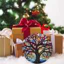 13 x Tree of Life Ornament Christmas Decoration Christmas Tree Ornaments Gift Round Ceramic Bauble Present Holiday Keepsake