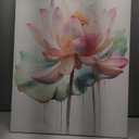 Canvas Wall Art for Lady Pink Lotus Wall Art Painting Modern 1 Panel Canvas Wall Decor for Girl Living Room Bedroom Wall Decor Stretched and Framed Ready to Hang 36x24 in (36L" x 24W")