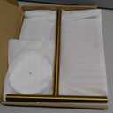 Gold Hand Towel Holder Stand with Heavy Marble Base, T-Shape Towel Rack, Free-Standing for Bathroom Vanity Countertop