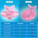 KISSHAKE Baby Pool Float, Mermaid Baby Swimming Float, Toddler Swim Trainer, Inflatable Pool Floats for Toddlers, Water Toys, Infant Swim Floats, Toddler Floaties, Kids Beach Toys Summer Essentials