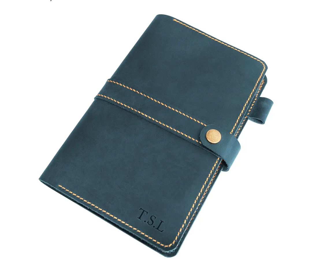 Personalized Leather for Moleskine Classic Cover with pen holder, 5" x 8.25" Notebook Cover, Refillable Journal, Field Notes Cover Leather
