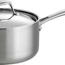 Tramontina Signature Tri-Ply Clad Stainless Steel 3-Quart Sauce Pan with Lid, Induction-Ready, Dishwasher-Safe, NSF-Certified, Made in Brazil