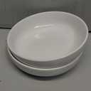 LE TAUCI Pasta Bowls 32 oz, Salad Bowls Set for Serving Soup, Pasta, Noodle, Dinner, Large Kitchen Bowl Plates, Microwave Safe - 7.8 Inch, Set of 2, White
