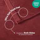 Sleep Philosophy Micro Plush Fleece Sheet Set, Queen Size, Burgundy, 4-Pcs
Soft Double-Sided Plush Flannel-Like Bedding, Warm Fluffy Velvety Feel, 200GSM, Cold-Season Brushed Sheets, 14" Deep Pocket