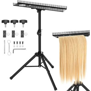 Stainless Steel Braiding Hair Rack,Height Adjustable Hair Extension Holder