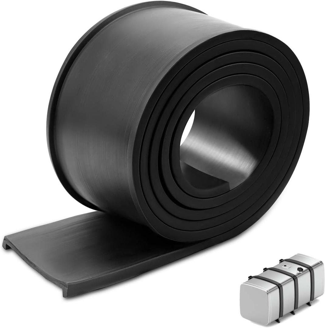 JERBOR 3 inches Fuel Tank Strap Isolator, 6 feet, Fits for semi trucks, Rubber Seal for Fuel Tank Strap Isolator