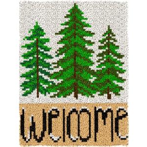 Ylkgogo Latch Hook Kits for Adults, Color Printed DIY Rug Carpet Needlework for Home Decoration Festival Gift 20.5"X 15" (Tree)