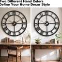 36 Inch Extra Giant Oversized Large Wall Clocks for Living Room Decor,Big Black Roman Numerals Metal Wall Clocks for Bedroom, Kitchen, Office,Housewarming Gift