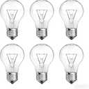 60 Watt Incandescent Light Bulbs, A19 60 WATT Incandescent Bulb Shatter Resistant Rough Service Light Bulb 60 W A19 Shape, Soft White-6Pack