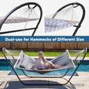SUNCREAT Universal Steel Outdoor Hammock Stand Only, Heavy Duty, Weather-Resistant Hammock Stand for Outside, Fits 9.5 to 14 Feet Long Hammock, 475-Pound Capacity, Patent Pending, Black
