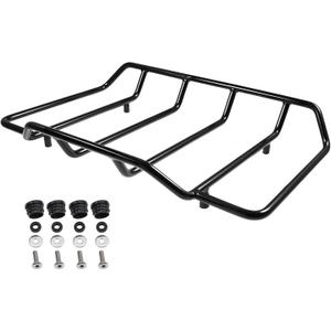 Benlari Black Air Wing Tour Pack Luggage Rack Trunk Top Rack Motorcycle Trunk Rail Rack Compatible for Harley Touring Street Glide Electra Glide Road Glide Road King Ultra Limited 1984-2024