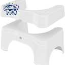 Squatty Potty The Original Bathroom Toilet Stool - Adjustable 2.0, Convertible to 7" or 9" Height with Removable Topper for Adults and Kids White