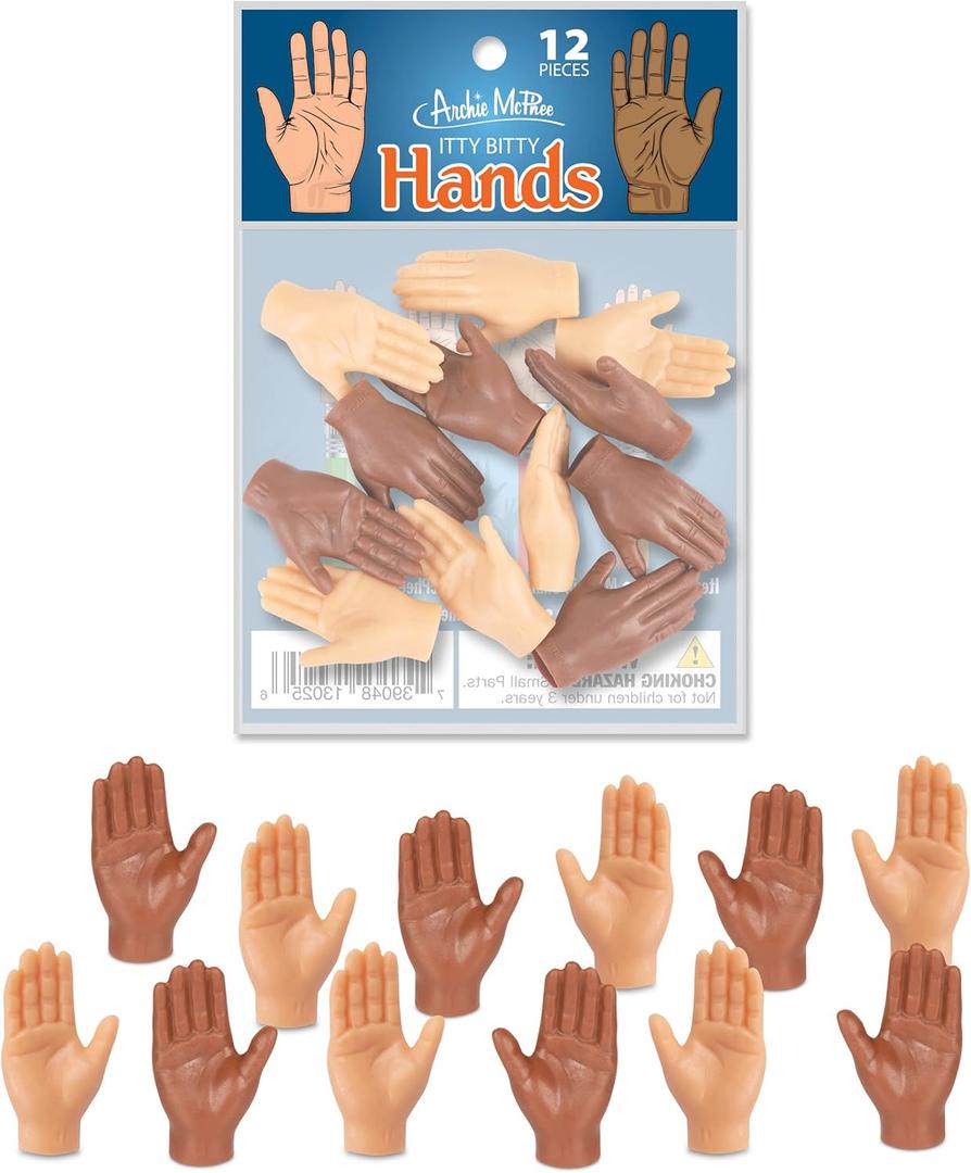 Accoutrements Archie McPhee Itty Bitty Pencil Hands 12 Pack