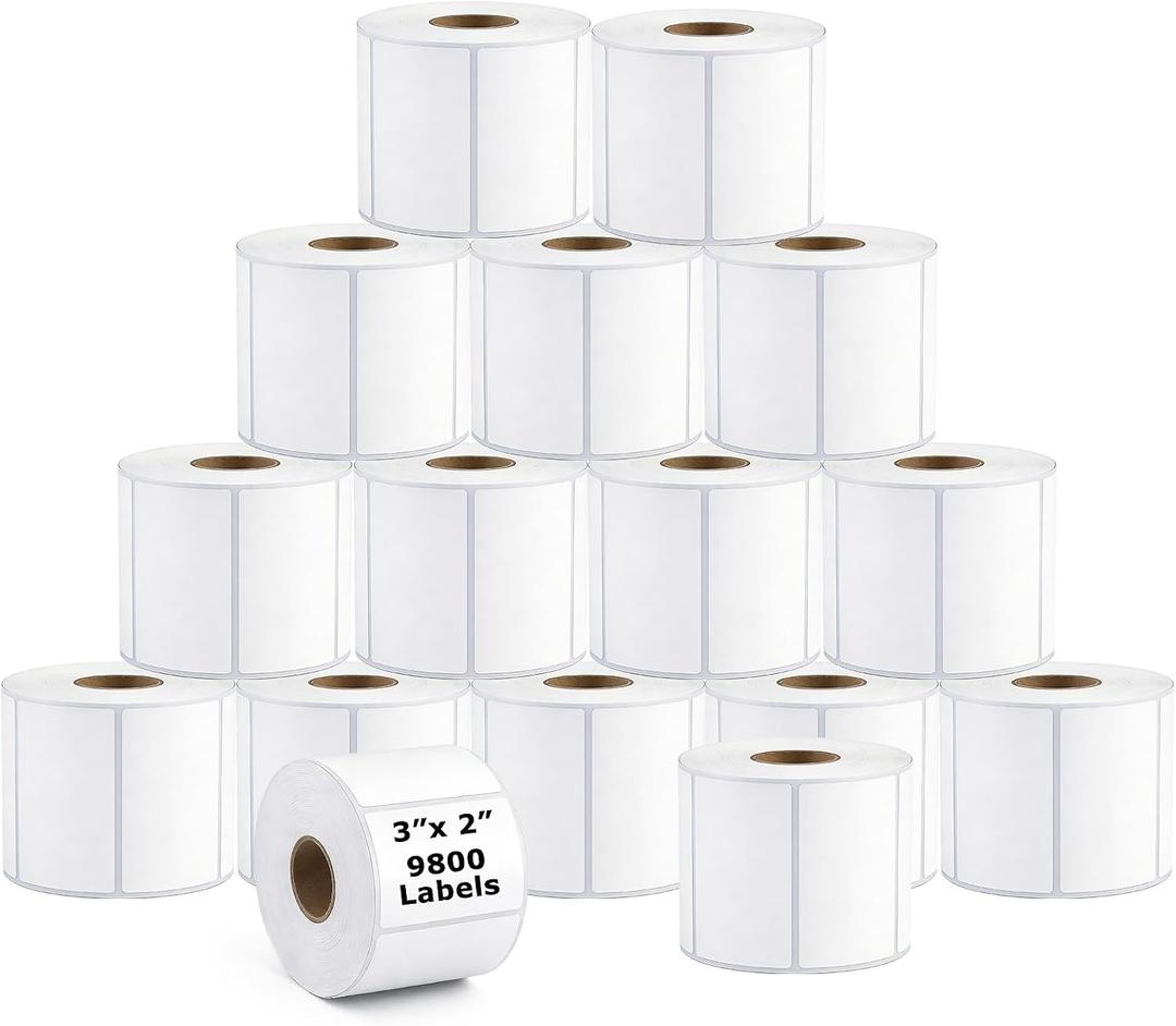 9800 Pcs 3"x2" Direct Thermal Labels, 14 Rolls, 700 Labels/Roll