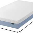 Zinus 8-Inch Twin Cooling Essential Memory Foam Mattress, White, Medium Feel, Fiberglass Free, Certified Safe Materials