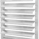 PATIKIL 16x16 Inch Aluminum Vent Cover, Louver Shutter Exhaust Fan Louvered Vent Automatic Gravity Square Grill Self-Closing Vent Cover for Greenhouse Industrial Exhaust HVAC System