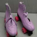 Roller Skates for Women and Men Cowhide High-Top Shoes Classic Double-Row Roller Skate Four-Wheel Roller Skates for Men Girls Unisex (45=US:11, purple)