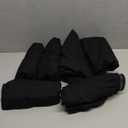 Smiry Waterproof Seat Covers for Dining Room Chairs Set of 6, Stretch Jacquard Removable Washable Chair Seat Slipcovers Protector, No Rear Covers, Black