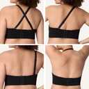 Playtex Women's Strapless Bra, Convertible Straps, Moisture-Wicking, 4801 (Black, 42DD)