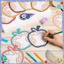 3 x Kosiz 60 Pcs Apple Decorations for Classroom Back to School Cutouts Boho Bulletin Board Decor Apple Paper Cut Decoration for Classroom Office Back to School Boho Party Wall Decor, 12 Styles