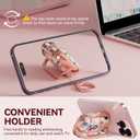 Inesore Pink for AirPods Pro 3 Case 2025 with Lock, for Women Girly Floral Cute Case Compatible with Apple Airpods Pro 3rd Generation Cover, with Phone Stand,Keychain & Cleaner Kit -Pink Flower