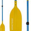 Adjustable Canoe Paddle, Collapsible Boat Paddle, 4-5 FT | Aluminum Shaft and Plastic Blade, Ergonomic Handle, Suitable for Canoe, Boat, Raft, 3-Piece
