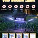 Solar Bug Zapper Outdoor,Solar Powered Bug Zapper Solar Mosquito Zapper Cordless Fly Trap with Dual Power & 6000mAh Battery, Solar Mosquito Zapper Outdoor for Backyard, Patio, Garden, RV, Camping