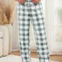 2 Pack Mens Plush Pajama Pants, Fluffy Warm Fleece Sleep Pj Soft Lounge Bottoms with Pockets for Winter (XXL)