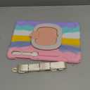 BRAECN Case for 12.4 Inch Samsung Tablet S9 FE+ Plus/ S9+ Plus/ S8+/ S7 FE/ S7+ SM-X610/810 2023, Rugged Silicone Case with S Pen Holder, Handle Grip, Kickstand,Shoulder Strap, Colorful Pink