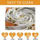 XCHI Fall Pumpkin Maple Leaves Tablecloth Rectangle Washable Table Covers for Home Party Decorations 52x70 Inch