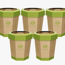 5 Pack Cardboard Trash Cans (3-Gallon) Reusable, Foldable, Recyclable, Plastic-Free Trash Bins & Outdoor Emergency Toilet for Kids - Garbage Cans ideal for Bedroom, Room, Office Indoor & Outdoor Use